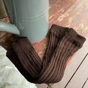 Brown Cable Knit Leg Warmers